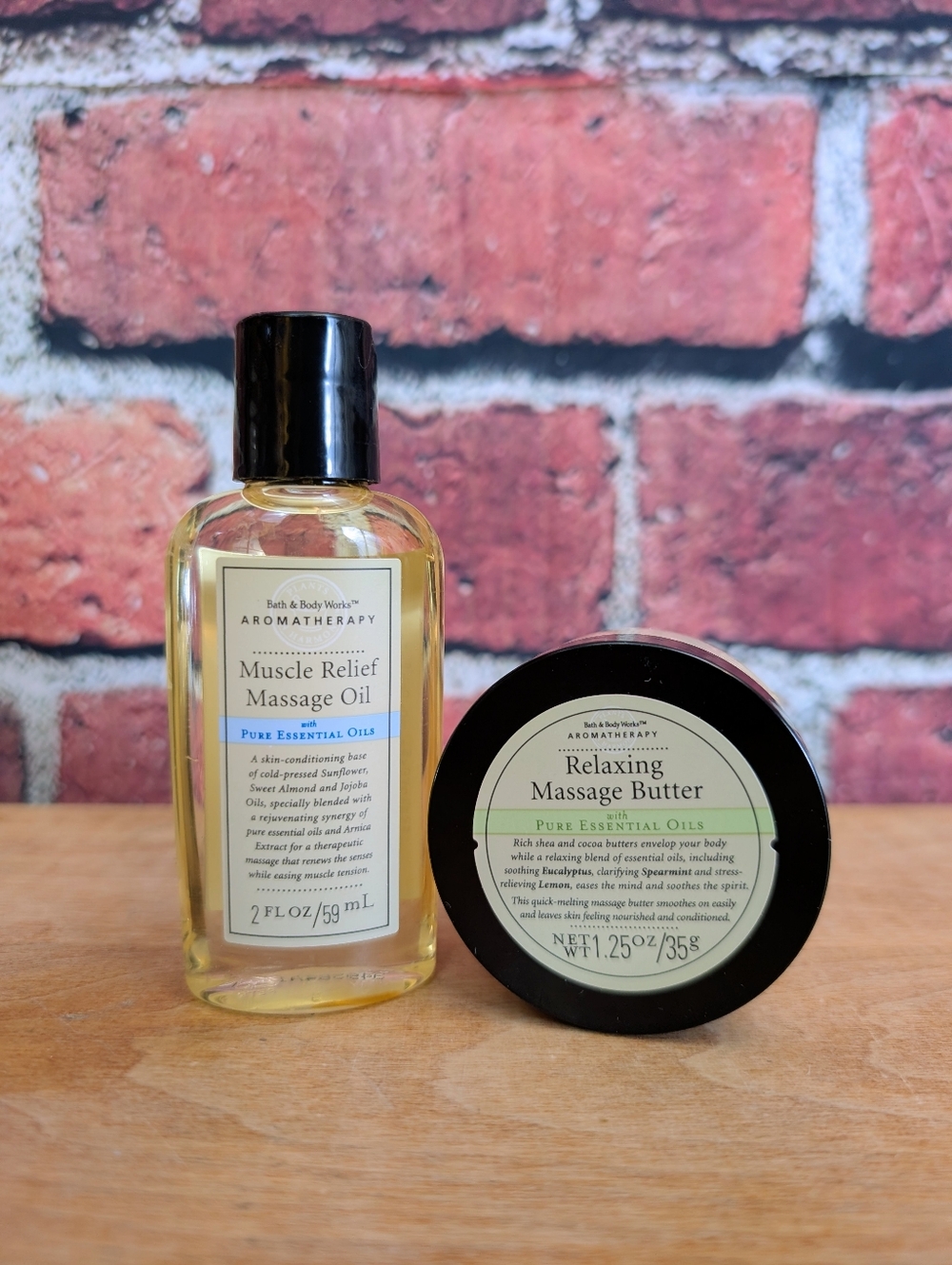 Bath and Body Works Aromatherapy Massage Oil & Butter Bundle, New